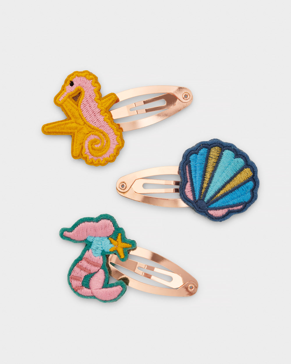 STYCH Mermaid Embroidered Hair Clips