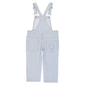 Piupiuchick Washed little Strips Denim Dungarees